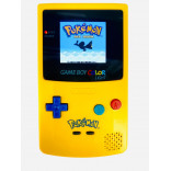 Yellow Pikachu Edition Gameboy Color Console w/Backlit Screen Bundle