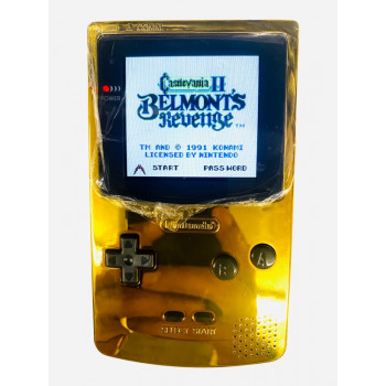 Gameboy Color Zelda Triforce Gold System w/2.6 Ultra Bright LED Screen