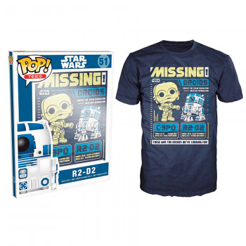 Novelty - Funko - T-Shirt - POP - Size Small - Star Wars - C3PO R2D2 Poster