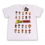 Mini Street Fighter Row Characters T-Shirt White Medium
