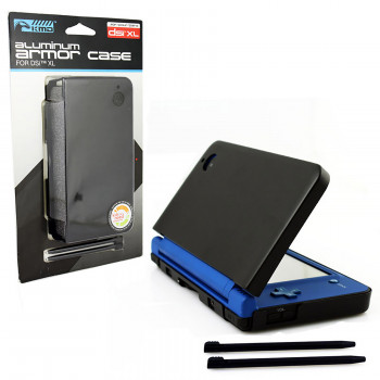 Nintendo DSI XL Black Aluminum Armor Case&Dual Stylus Set