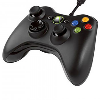 Xbox 360 - Controller - Wired - Refurbished - Black (Microsoft)