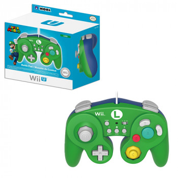 Wii/Wii U - Controller - Wired - Classic Controller - Luigi (Hori)