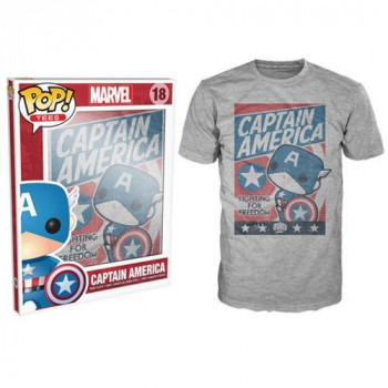 Novelty Funko T-shirt Pop Size Small Captain America Fight For Justice