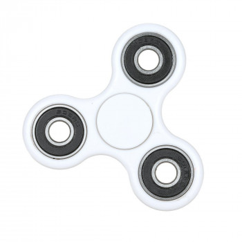 Novelty - Fidget Spinner - Standard Spinner - White w/ Black Bearing