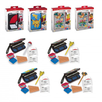 3DS - Bundle - Pokemon - Game Traveler Pack de Esenciales- Compartible con Nintendo 3DS/3DS XL (Nuestra Elección)