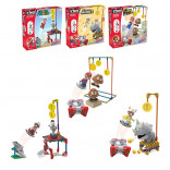 Toy Building Set Super Mario Enemy Assortment Series 1 4 Pack (1 Each Of Stacked Goombas Dry Bones Reznor And Bone Piranha Plant) (nintendo)