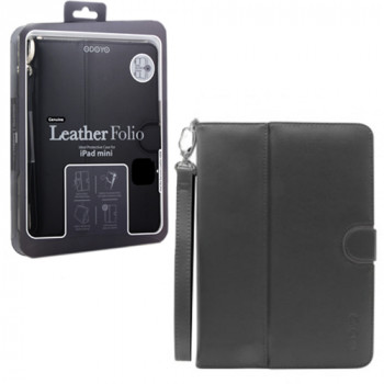 Ipad Mini Case Genuine Leather Folio Black (odoyo)