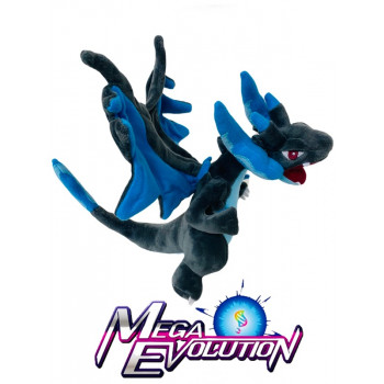 Mega Evolution Charizard Azul Oscuro Peluche de 10 Pulgadas 
