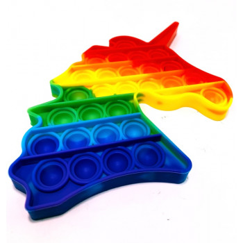 Unicorn Popping Toy - Rainbow Unicorn Pop It Fidget Toy