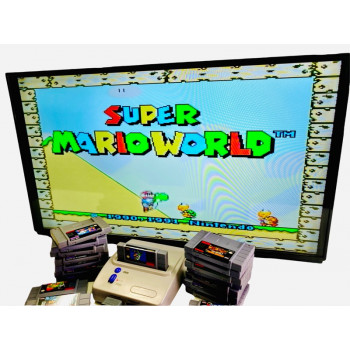 New Style Super NES Console w/Games - Super Nintendo Model 2 Style Bundle