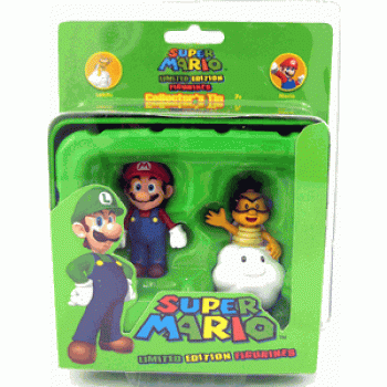 Super Mario Limited Edition Figurines - Mario / Lakitu Troopa 2 Pack - Brand New