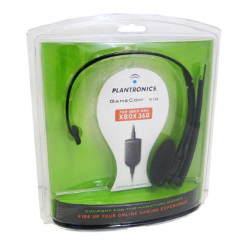 Headset X10 con cable de Plantronics GameCom Stereo - Para XBox 360 - Nuevo 