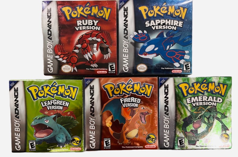 All GBA Pokemon W Boxes Gameboy Advance Pokemon Games
